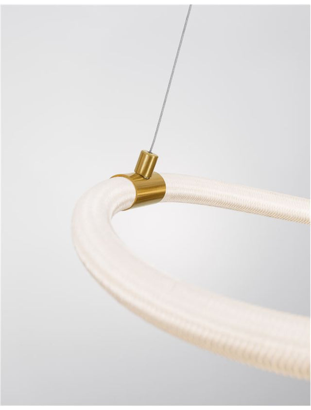 CERELIA Brass Gold Metal & Fiber braided Silicone Tube LED 15 Watt 230 Volt 1160Lm 3000K IP20 D: 40 H: 120 cm