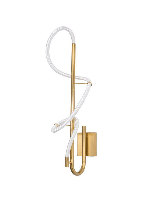 CERELIA Brass Gold Metal & Fiber braided Silicone Tube LED 17.7 Watt 230 Volt 1146Lm 3000K IP20 L: 65 W: 30 H: 65 cm