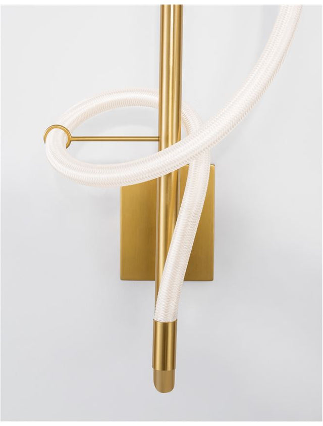 CERELIA Brass Gold Metal & Fiber braided Silicone Tube LED 17.7 Watt 230 Volt 1146Lm 3000K IP20 L: 65 W: 30 H: 65 cm