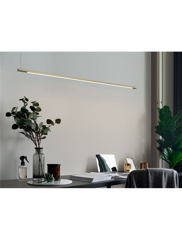 ELETTRA Brass Gold Aluminium LED 20 Watt 230 Volt 1400Lm 3000K IP20 L: 120 W: 7 H: 150 cm