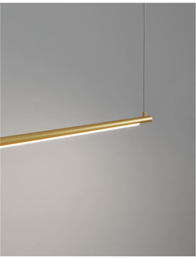 ELETTRA Brass Gold Aluminium LED 20 Watt 230 Volt 1400Lm 3000K IP20 L: 120 W: 7 H: 150 cm