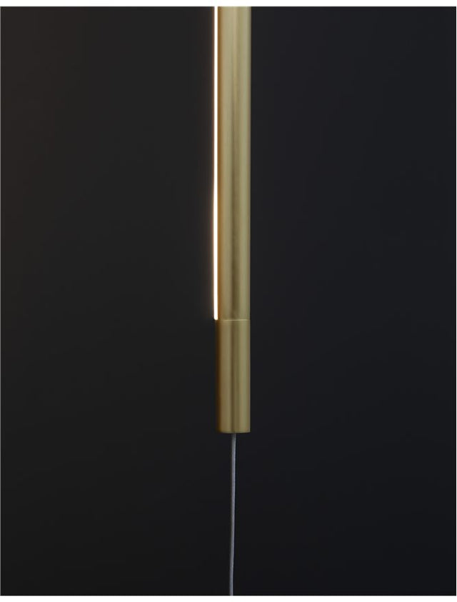 ELETTRA Brass Gold Aluminium LED 20 Watt 230 Volt 1400Lm 3000K IP20 D: 7 H1: 120 H2: 300 cm