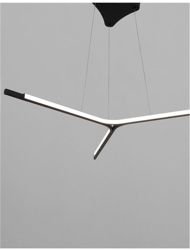 ODERICK Sandy Black Aluminium & Acrylic LED 45 Watt 230 Volt 2080Lm 3000K IP20 D: 101.6 H: 182 cm