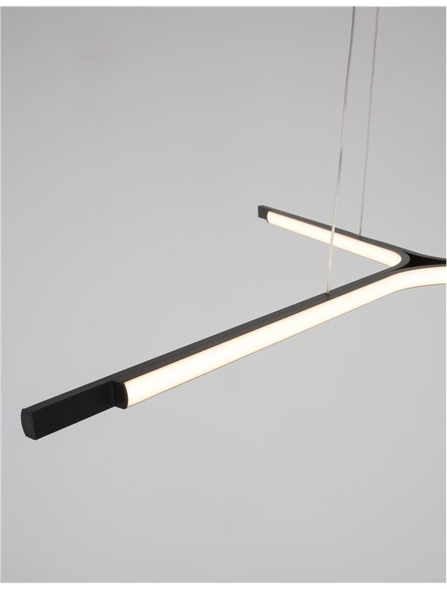 ODERICK Sandy Black Aluminium & Acrylic LED 45 Watt 230 Volt 2080Lm 3000K IP20 D: 101.6 H: 182 cm