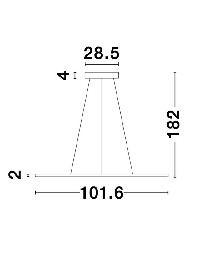 ODERICK Sandy Black Aluminium & Acrylic LED 45 Watt 230 Volt 2080Lm 3000K IP20 D: 101.6 H: 182 cm