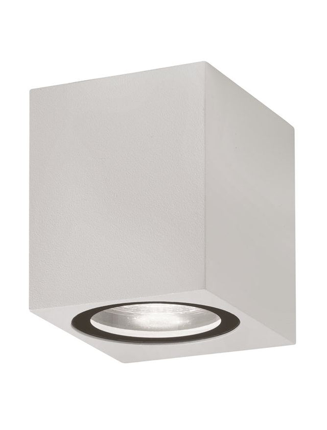 NERO Aluminium White & Glass Diffuser GU10 1x35 Watt L: 6.7 W: 8 H: 8 cm IP54