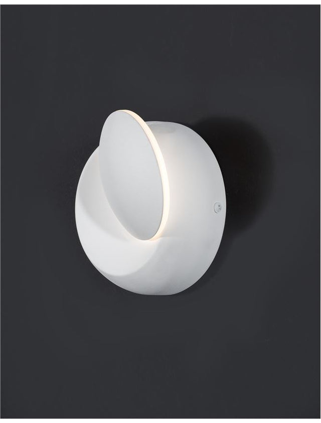 ODIN Wall Lamp White Aluminium Led 5 Watt D:14 W:7 H:14cm