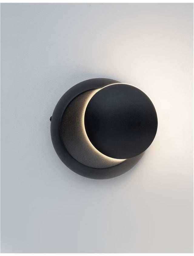 ODIN Wall Lamp Black Aluminium Led 5 Watt D:14 W:7 H:14cm