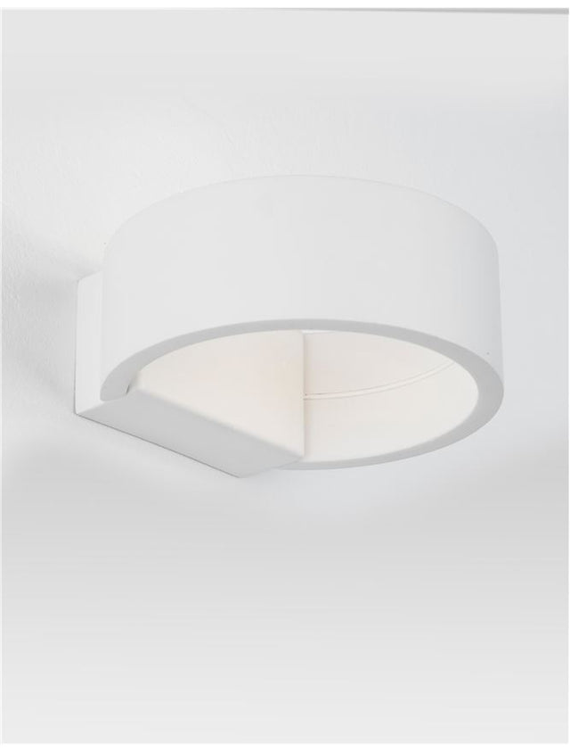 ENNA Sandy White Aluminum & Acrylic LED 6 Watt 220-240 Volt 444Lm 3000K IP20 L: 13.5 W: 13.5 H: 5 cm