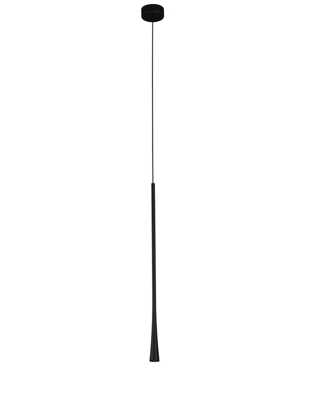 GOCCIO Black Aluminium & Steel Black Fabric Wire LED 7 Watt 230 Volt 213Lm 3000K IP20 D: 3 H1: 60 H2: 160 cm