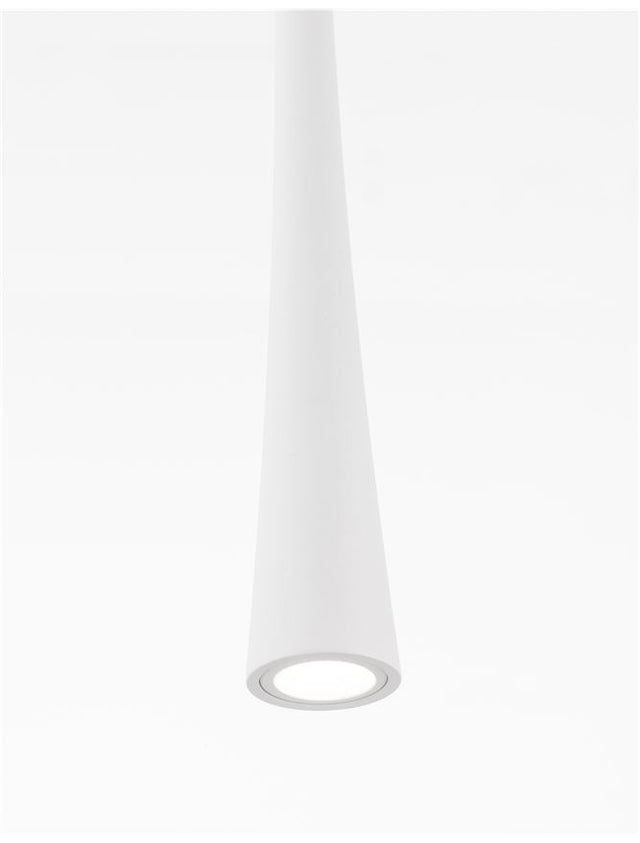 GOCCIO White Aluminium & Steel White Fabric Wire LED 7 Watt 230 Volt 213Lm 3000K IP20 D: 3 H1: 60 H2: 160 cm