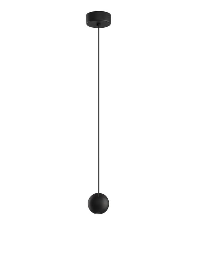 NOCCI Black Aluminium Black Fabric Wire LED 4.5 Watt 230 Volt 220Lm 3000K IP20 D: 5 H: 158 cm