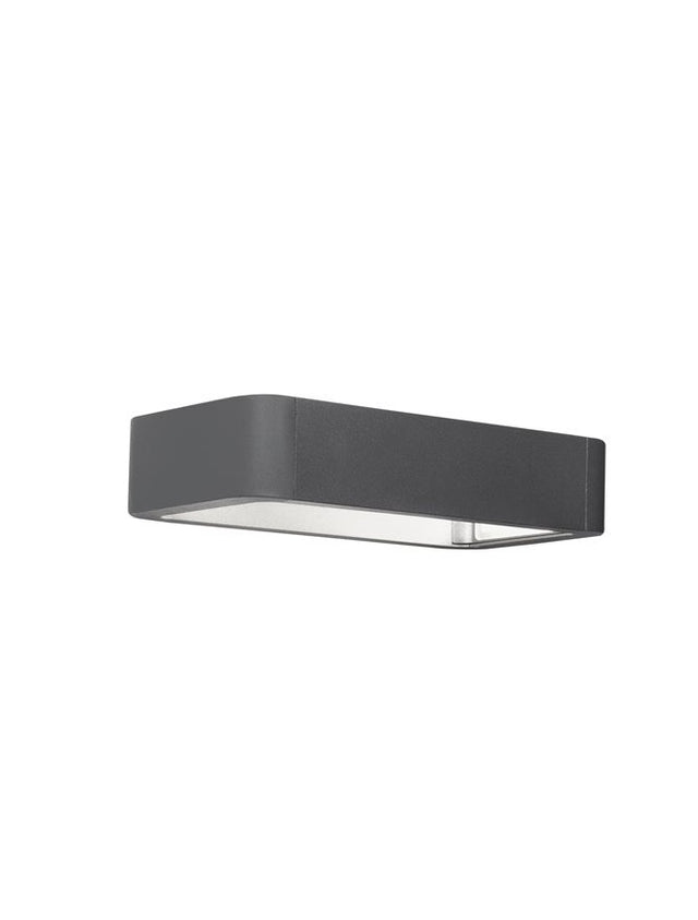 NED Dark Gray Alum. LED 2x6 Watt 960Lm 3000K L: 28 W: 19 H: 6 cm IP54