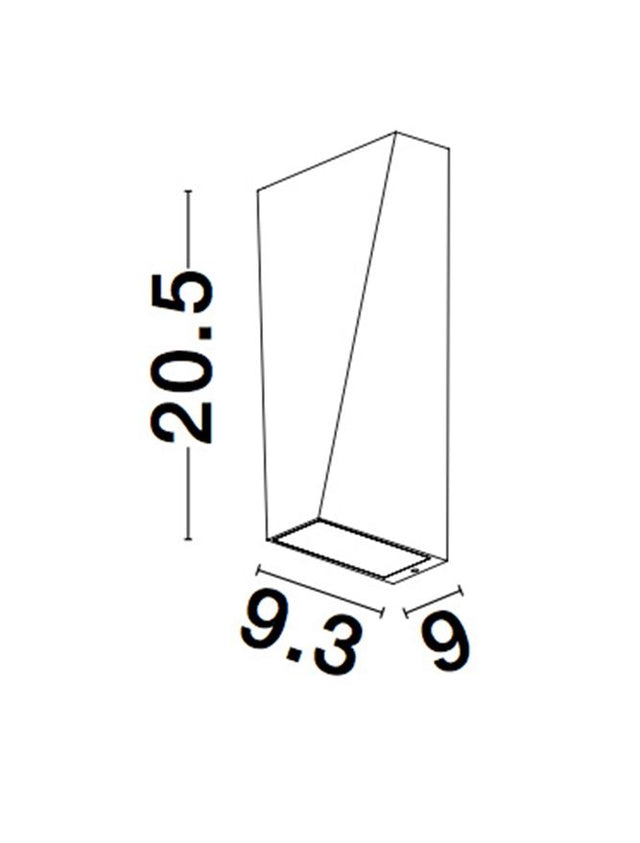 VEIRO Anthracite Die-Casting Aluminium & Clear Glass LED 6 Watt 440Lm 3000K CRI>80 200-240 Volt Light Up & Down Beam Angle 40° IP65 L: 9 W: 9.3 H: 20.5 cm