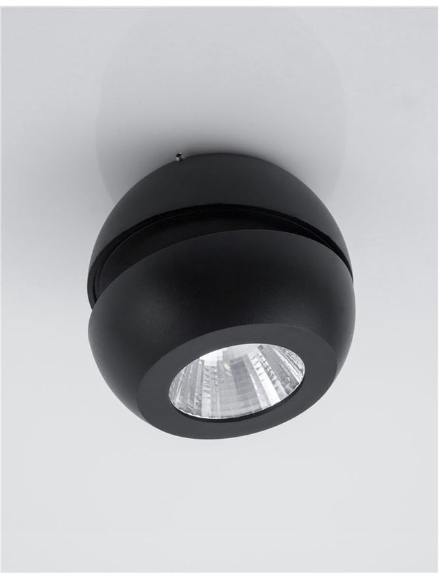 GON Sandy Black Aluminium LED 5 Watt 230 Volt 400Lm 3000K IP20 D: 11 H: 9 cm