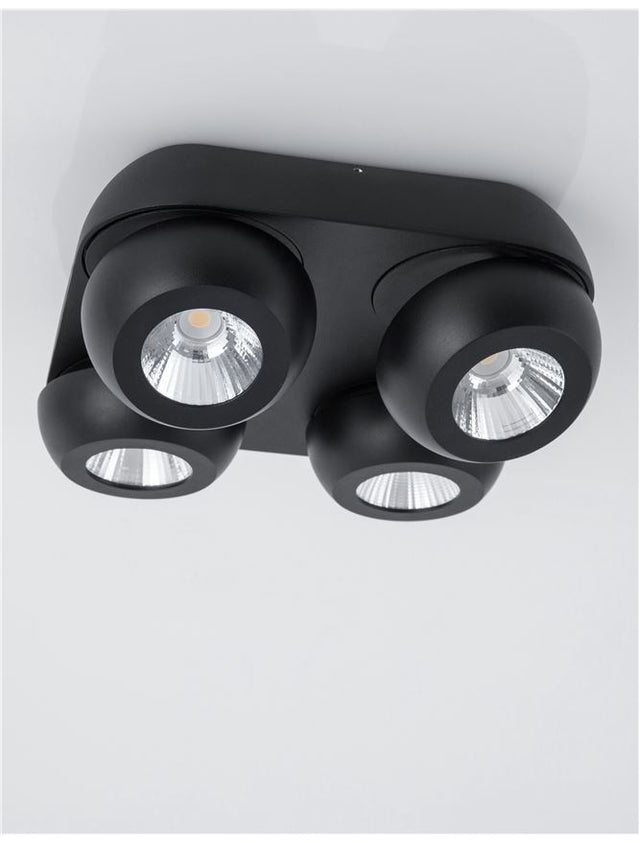 GON Sandy Black Aluminium
LED 4x5 Watt 230 Volt
1600Lm 3000K IP20
L: 25 W: 25 H: 9 cm Rotating & Adjustable