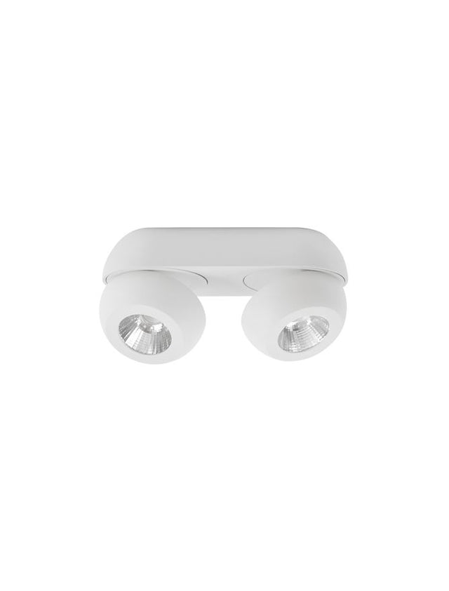 GON Sandy White Aluminium LED 2x5 Watt 230 Volt 800Lm 3000K IP20 L: 25 W: 11 H: 9 cm