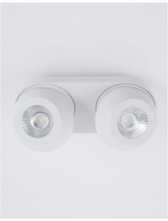 GON Sandy White Aluminium
LED 2x5 Watt 230 Volt
800Lm 3000K IP20
L: 25 W: 11 H: 9 cm Rotating & Adjustable