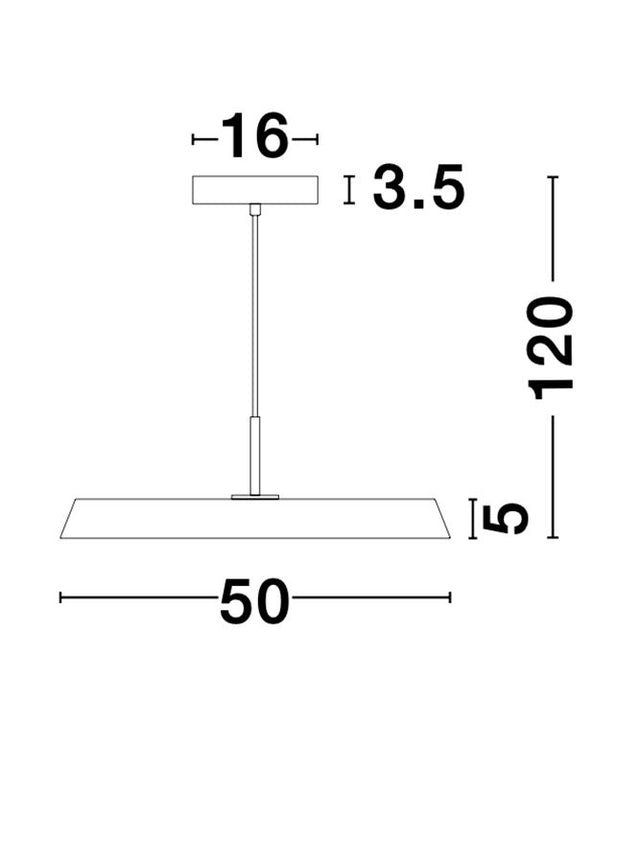 VETRO Matt White Aluminium & Acrylic LED 41 Watt 230 Volt 2693Lm 3000K IP20 D: 50 H: 120 cm