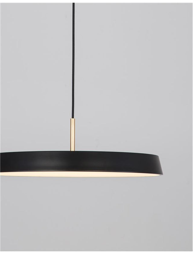 VETRO Matt Black Aluminium & Acrylic LED 41 Watt 230 Volt 2693Lm 3000K IP20 D: 50 H: 120 cm