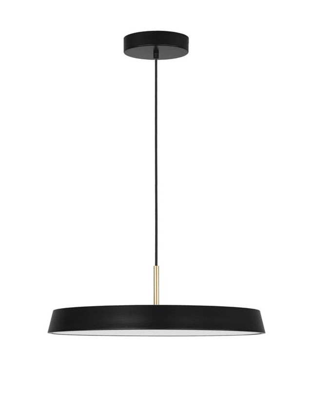 VETRO Matt Black Aluminium & Acrylic LED 41 Watt 230 Volt 2693Lm 3000K IP20 D: 50 H: 120 cm