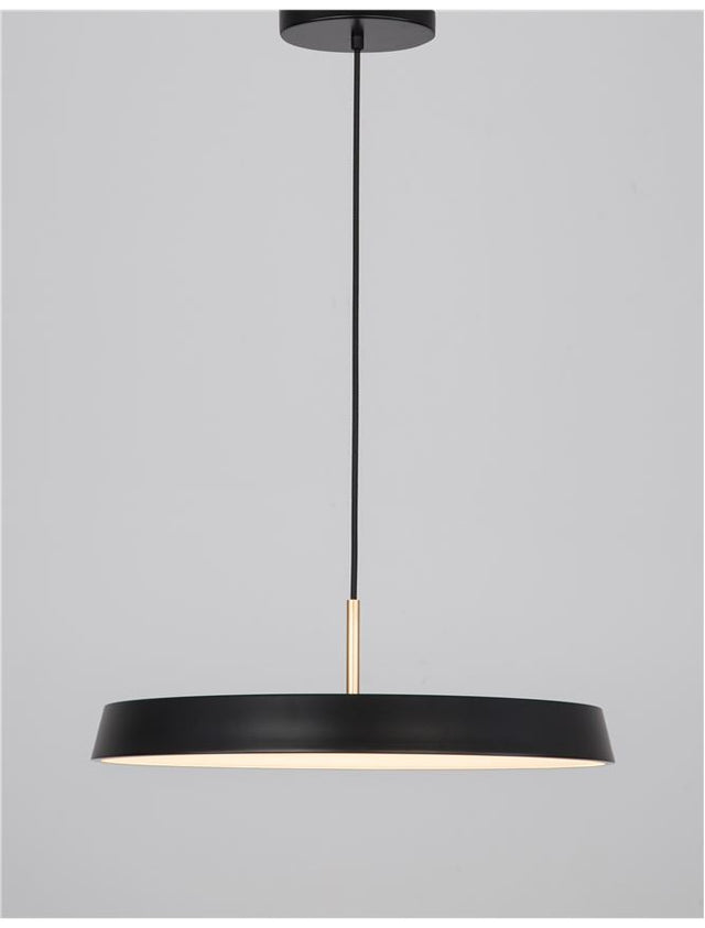 VETRO Matt Black Aluminium & Acrylic LED 41 Watt 230 Volt 2693Lm 3000K IP20 D: 50 H: 120 cm