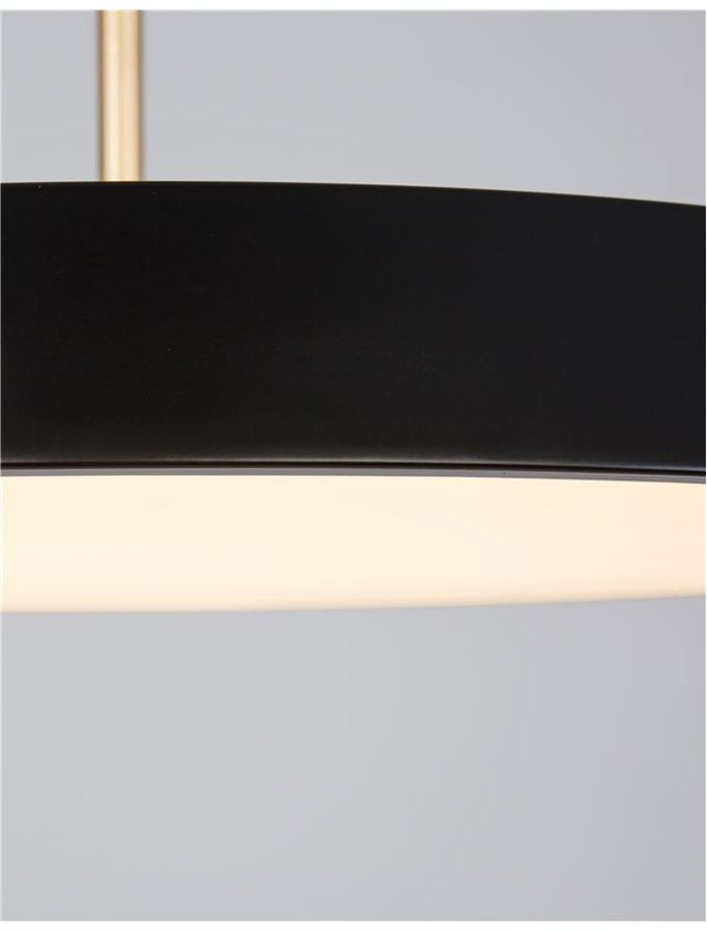 VETRO Matt Black Aluminium & Acrylic LED 41 Watt 230 Volt 2693Lm 3000K IP20 D: 50 H: 120 cm