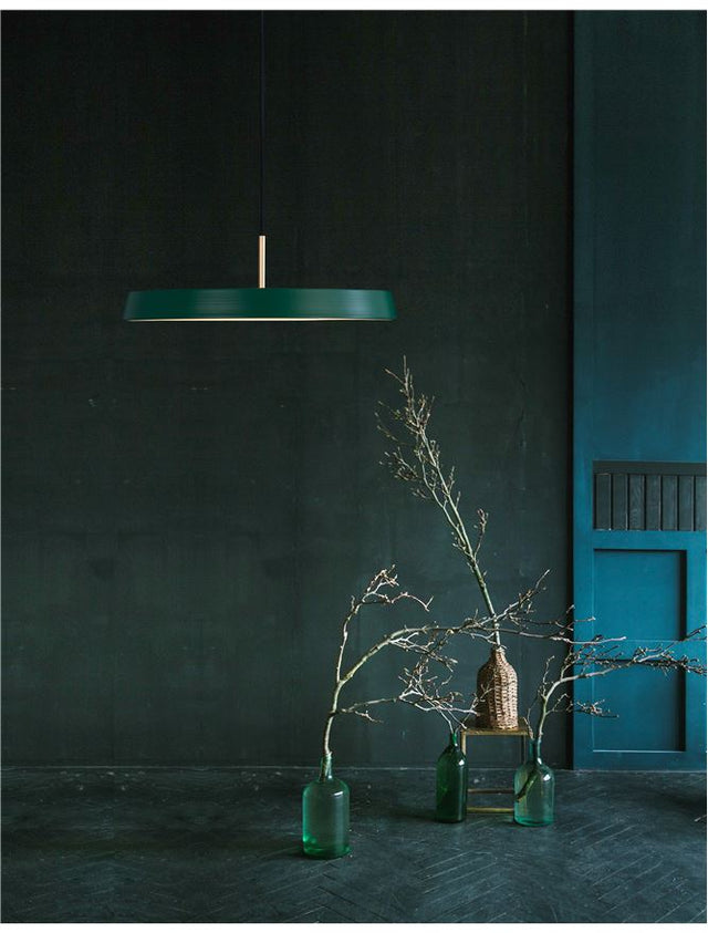 VETRO Matt Green Aluminium & Acrylic LED 41 Watt 230 Volt 2693Lm 3000K IP20 D: 50 H: 120 cm