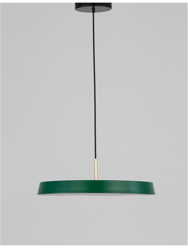 VETRO Matt Green Aluminium & Acrylic LED 41 Watt 230 Volt 2693Lm 3000K IP20 D: 50 H: 120 cm