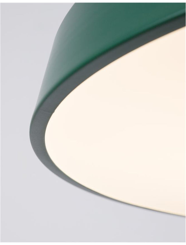 VETRO Matt Green Aluminium & Acrylic LED 41 Watt 230 Volt 2693Lm 3000K IP20 D: 50 H: 120 cm