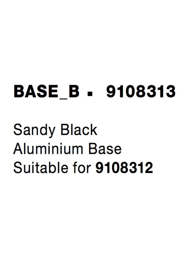 BASE_b Sandy Black Aluminium Base Suitable for 9108312 L: 18 H: 4.5 cm