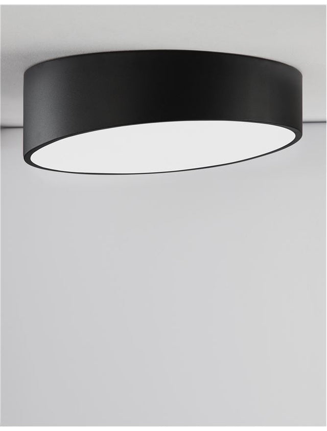 MAGGIO Sandy Black Aluminium Matt White Acrylic Diffuser LED 30 Watt 230 Volt 2280Lm 3000K IP20 D: 40 H: 12 cm