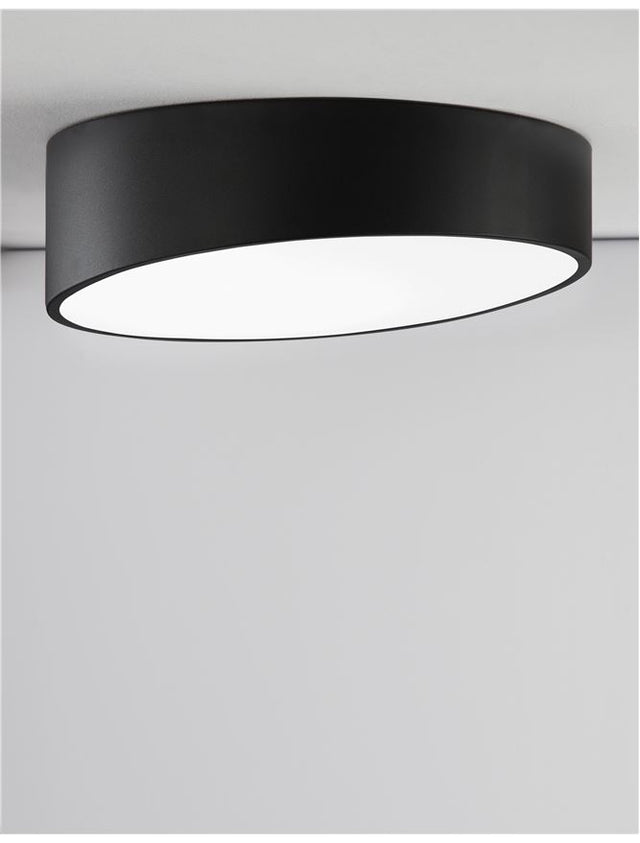 MAGGIO Sandy Black Aluminium Matt White Acrylic Diffuser LED 30 Watt 230 Volt 2280Lm 3000K IP20 D: 40 H: 12 cm