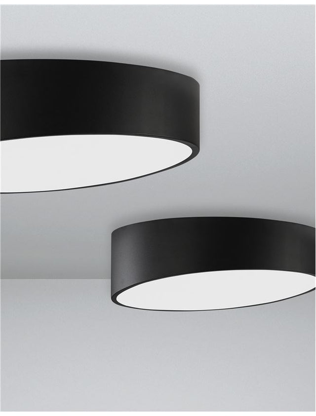 MAGGIO Sandy Black Aluminium Matt White Acrylic Diffuser LED 30 Watt 230 Volt 2280Lm 3000K IP20 D: 40 H: 12 cm