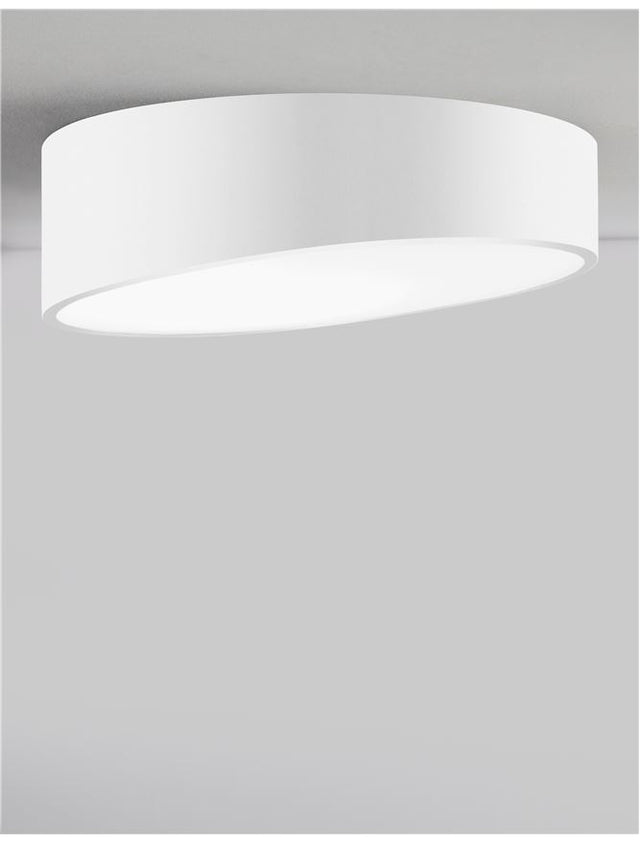 MAGGIO Sandy White Aluminium Matt White Acrylic Diffuser LED 60 Watt 230 Volt 4280Lm 3000K IP20 D: 50 H: 12 cm