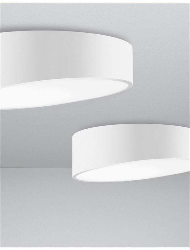 MAGGIO Sandy White Aluminium Matt White Acrylic Diffuser LED 60 Watt 230 Volt 4280Lm 3000K IP20 D: 50 H: 12 cm