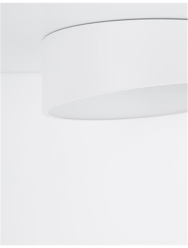 MAGGIO Sandy White Aluminium Matt White Acrylic Diffuser LED 60 Watt 230 Volt 4280Lm 3000K IP20 D: 50 H: 12 cm