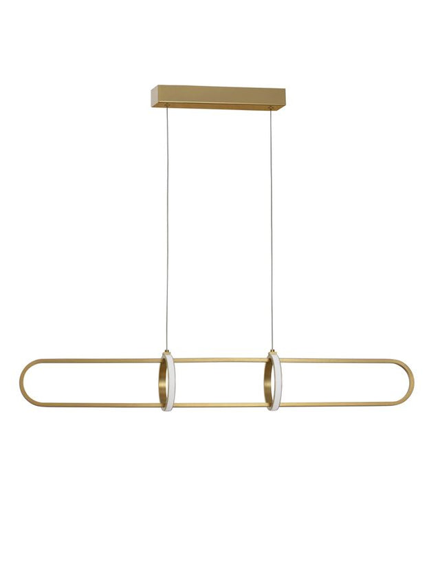 ARTE Gold Aluminium & Acrylic LED 31.2 Watt 230 Volt 2142Lm 3000K IP20 L: 90 H1: 13 H2: 120 cm