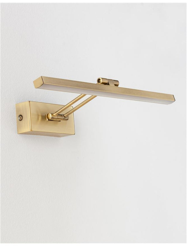 MARNELL Antique Brass Metal & Acrylic LED 12 Watt 230 Volt 801Lm 3000K IP20 L: 37.6 W: 20.5 H: 5.5 cm