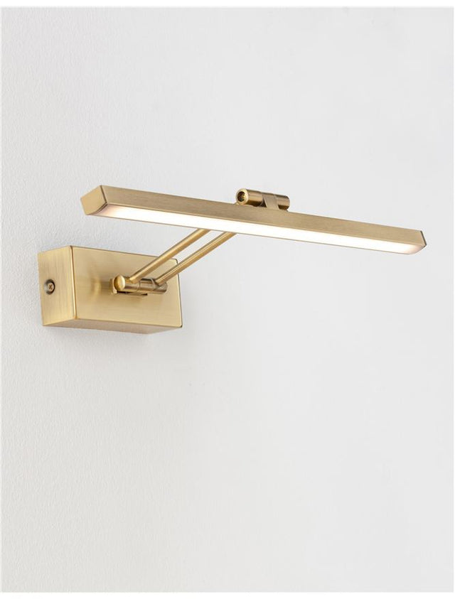 MARNELL Antique Brass Metal & Acrylic LED 12 Watt 230 Volt 801Lm 3000K IP20 L: 37.6 W: 20.5 H: 5.5 cm