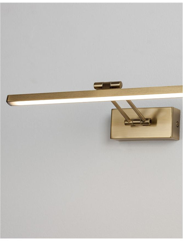 MARNELL Antique Brass Metal & Acrylic LED 12 Watt 230 Volt 801Lm 3000K IP20 L: 37.6 W: 20.5 H: 5.5 cm