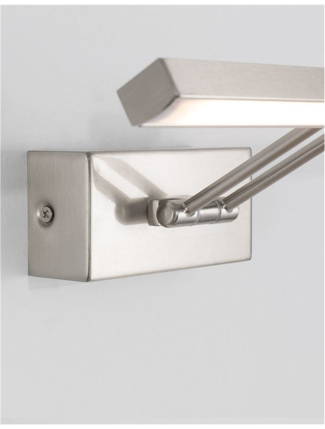 MARNELL Nickel Metal & Acrylic LED 12 Watt 230 Volt 801Lm 3000K IP20 L: 37.6 W: 20.5 H: 5.5 cm