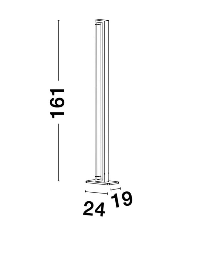 LINE Sandy White Aluminium & Acrylic Adjustable LED 27 Watt 230 Volt 1820Lm 3000K IP20 L: 24 W: 19 H: 161 cm