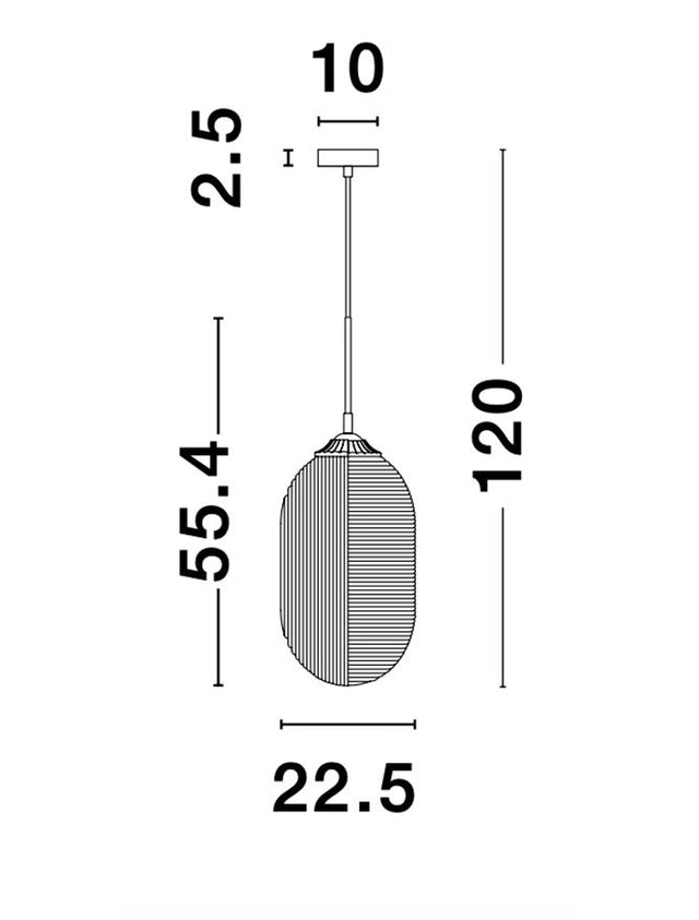 ATHENA Champagn Glass Brass Metal LED E27 1x12 Watt 230 Volt IP20 Bulb Excluded D: 22.5 H1: 55.4 H2: 120 cm