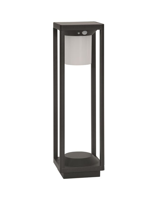 LOVETO Anthracite Die-Casting Aluminium & Acrylic Diffuser LED 1.5 Watt 152Lm 3000K CRI>80 200-240 Volt Beam Angle 125° IP65 Solar / Switch On/Off L: 14.5 W: 14.5 H: 50 cm