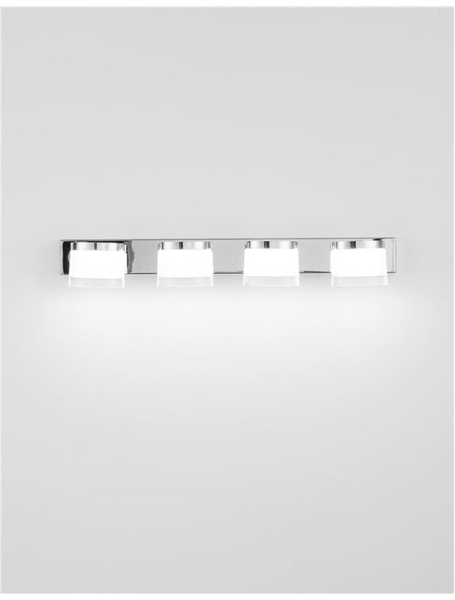 SABIA Chrome Aluminum & Acrylic LED 20 Watt 220-240 Volt 1906Lm 3000K IP44 L: 51 W: 9.8 H: 7.5 cm