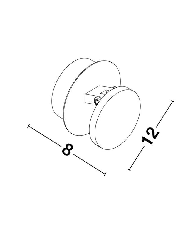 OTTO Sandy White Metal & Aluminium Acrylic LED 5 Watt 220-240 Volt 469Lm 3000K IP20 D: 12 W: 8 H: 12 cm