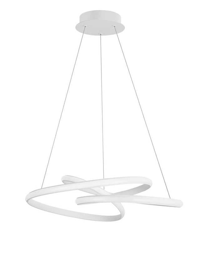 MENTON Sandy White Aluminium & Acrylic LED 43 Watt 230 Volt 3013Lm 3000K IP20 D: 52 H: 120 cm