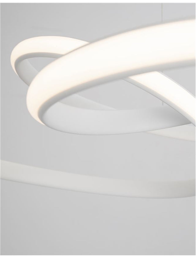 MENTON Sandy White Aluminium & Acrylic LED 43 Watt 230 Volt 3013Lm 3000K IP20 D: 52 H: 120 cm