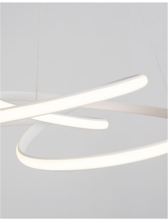 MENTON Sandy White Aluminium & Acrylic LED 43 Watt 230 Volt 3013Lm 3000K IP20 D: 52 H: 120 cm